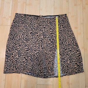 Reformation Leopard mini skirt